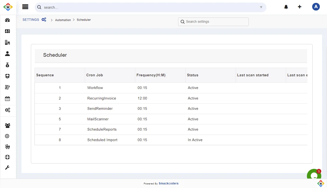 Scheduler 1 frequency-of-the-cron-job