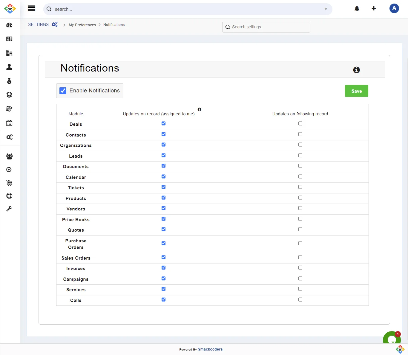 Notification 1 notification