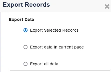 Common Actions 1 exportrecord-view