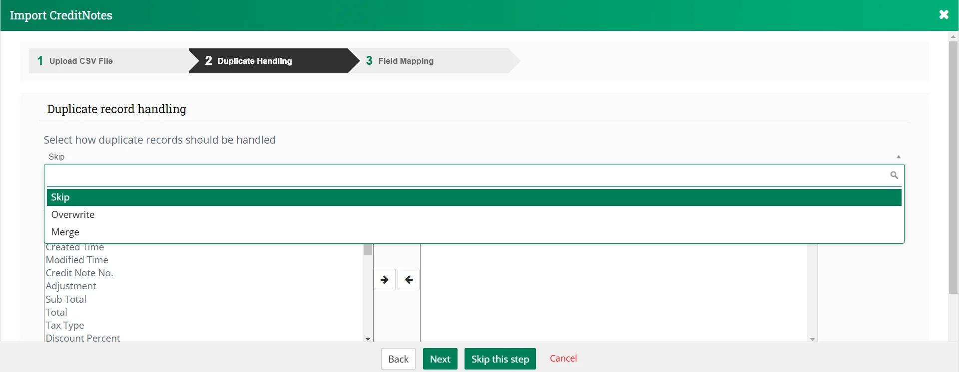 How to Create Credit Notes in JoforceCRM 5 duplicate-handling