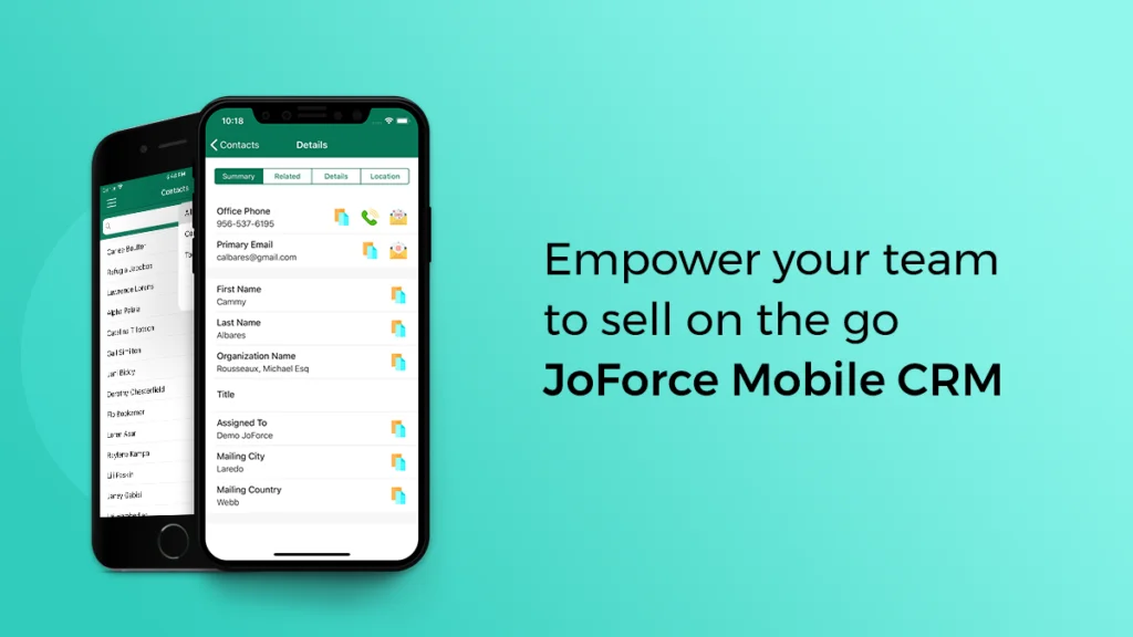 Empower your team to sell on the go – Joforce Mobile CRM