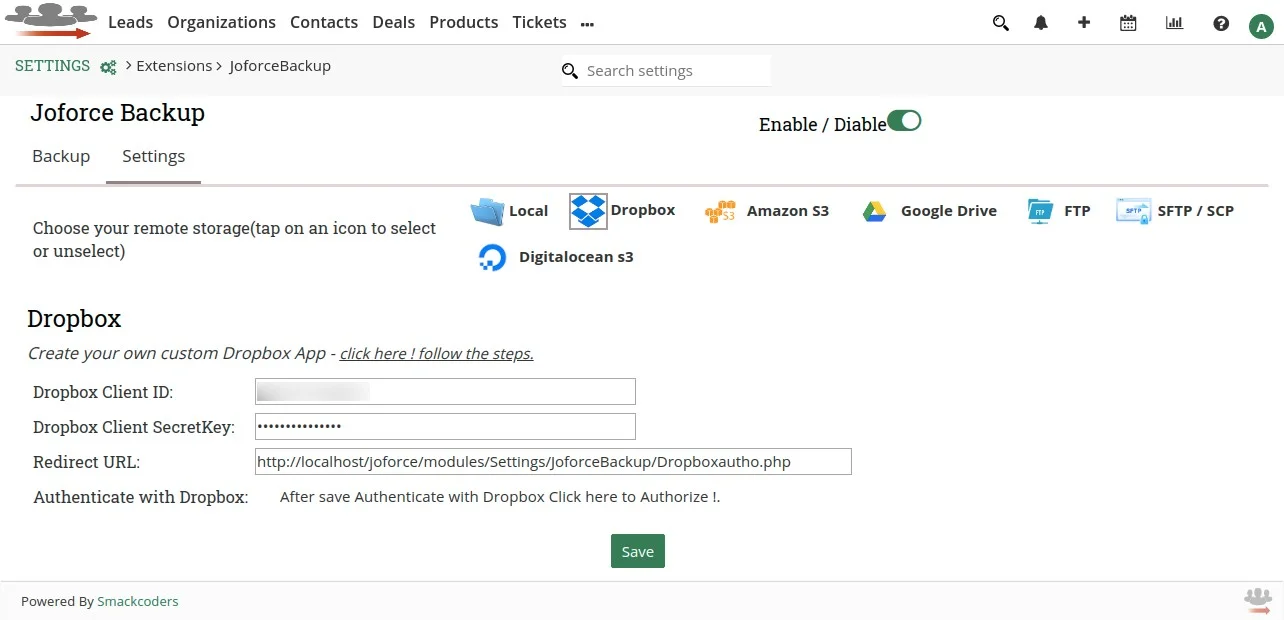 joforce-automated-backup-configure-dropbox